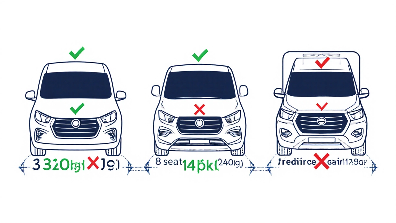 Три автомобиля с маркировкой: подходят под категорию В или нет.