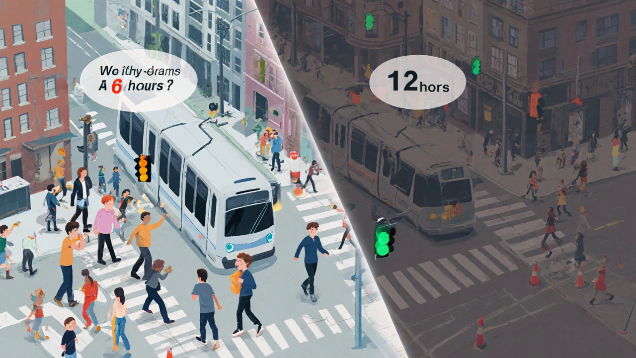 Сравнение двух сцен вождения: новичок в хаосе и уверенный водитель в спокойной обстановке.