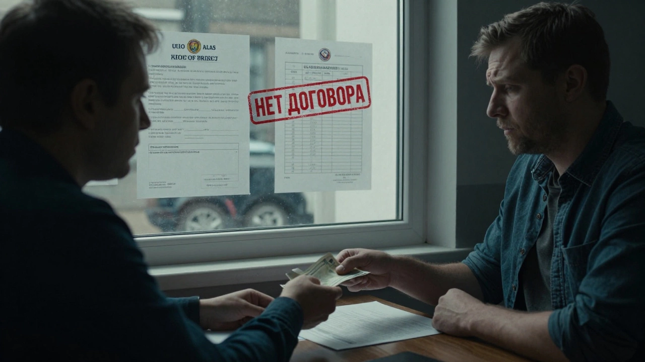 Оплата наличными без договора — красный флаг мошенничества.