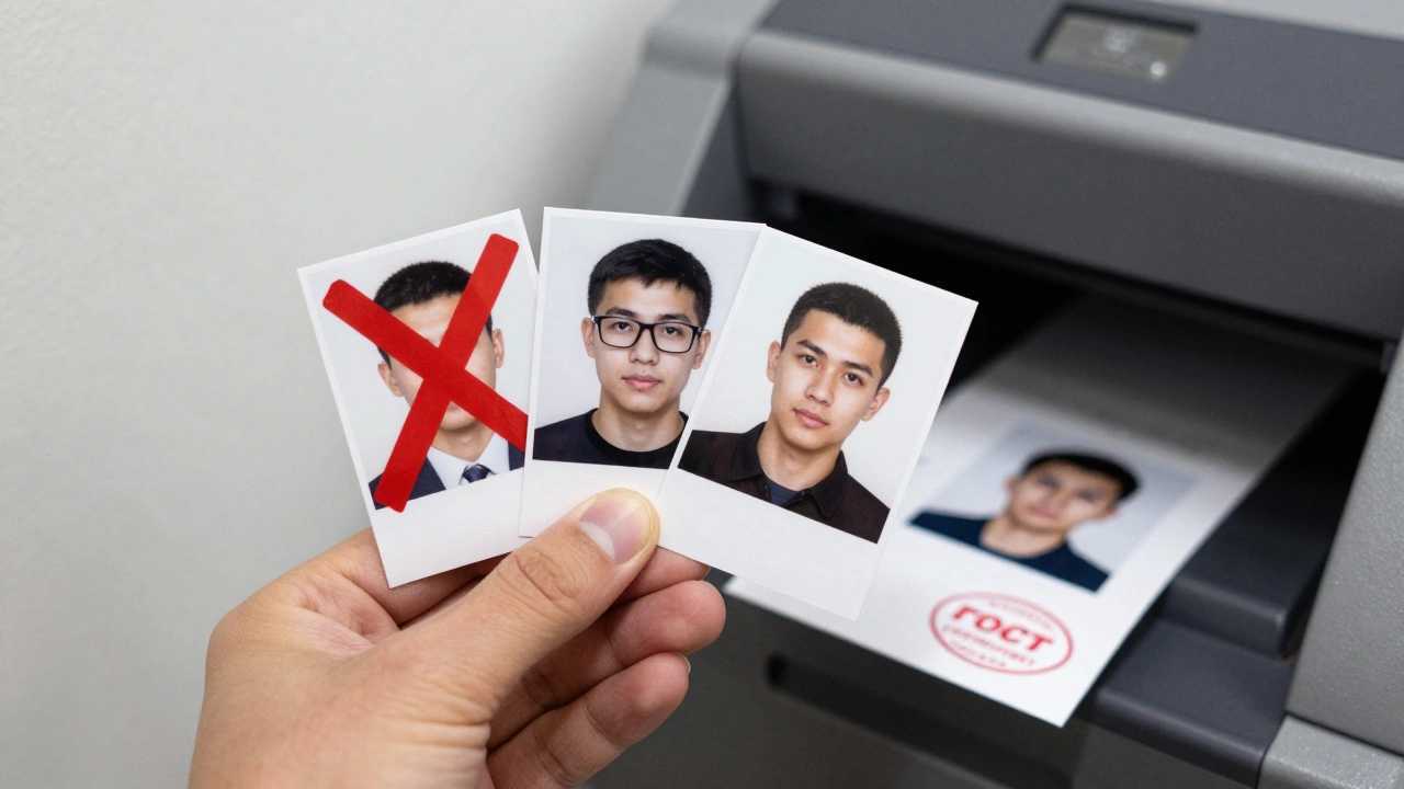 Три фотографии для прав: одна не соответствует ГОСТу, две — подходят для замены.