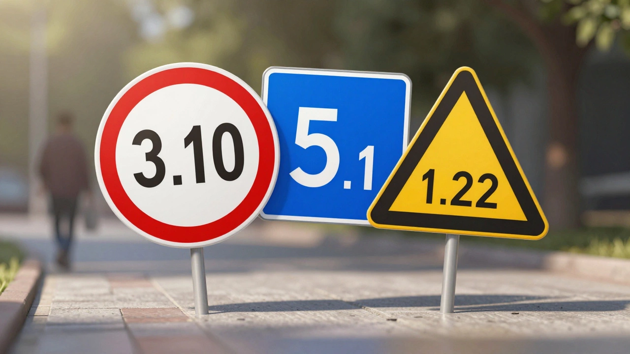 Прозрачные дорожные знаки: запрет, ограничение и предупреждение, над тенью пешехода.