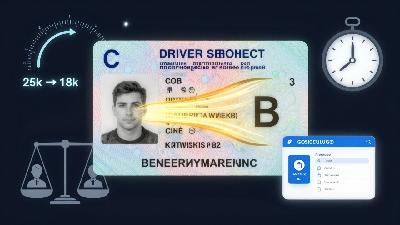 Старое водительское удостоверение превращается в новое с добавленной категорией Б